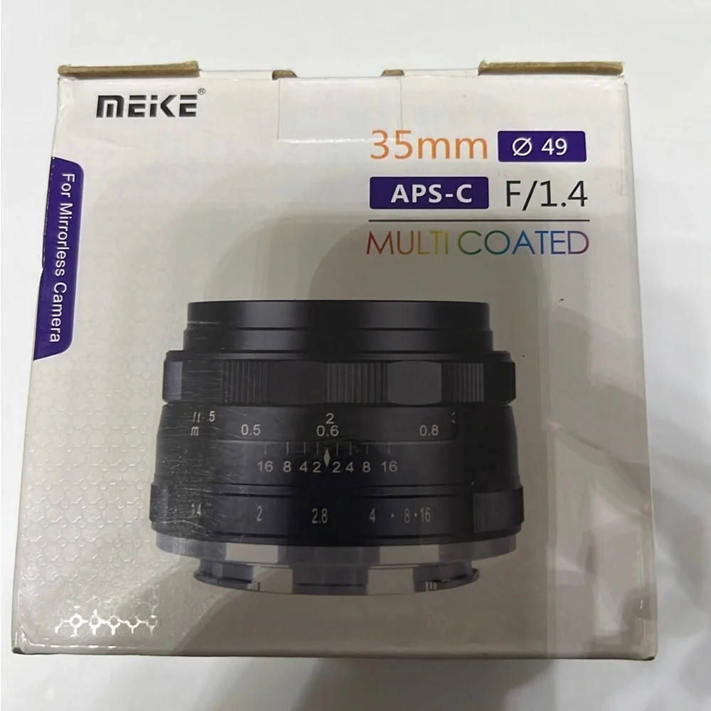Meike 35mm F1.4 APS-C Prime Manual Focus Lens Compatible with Canon EF-Mount